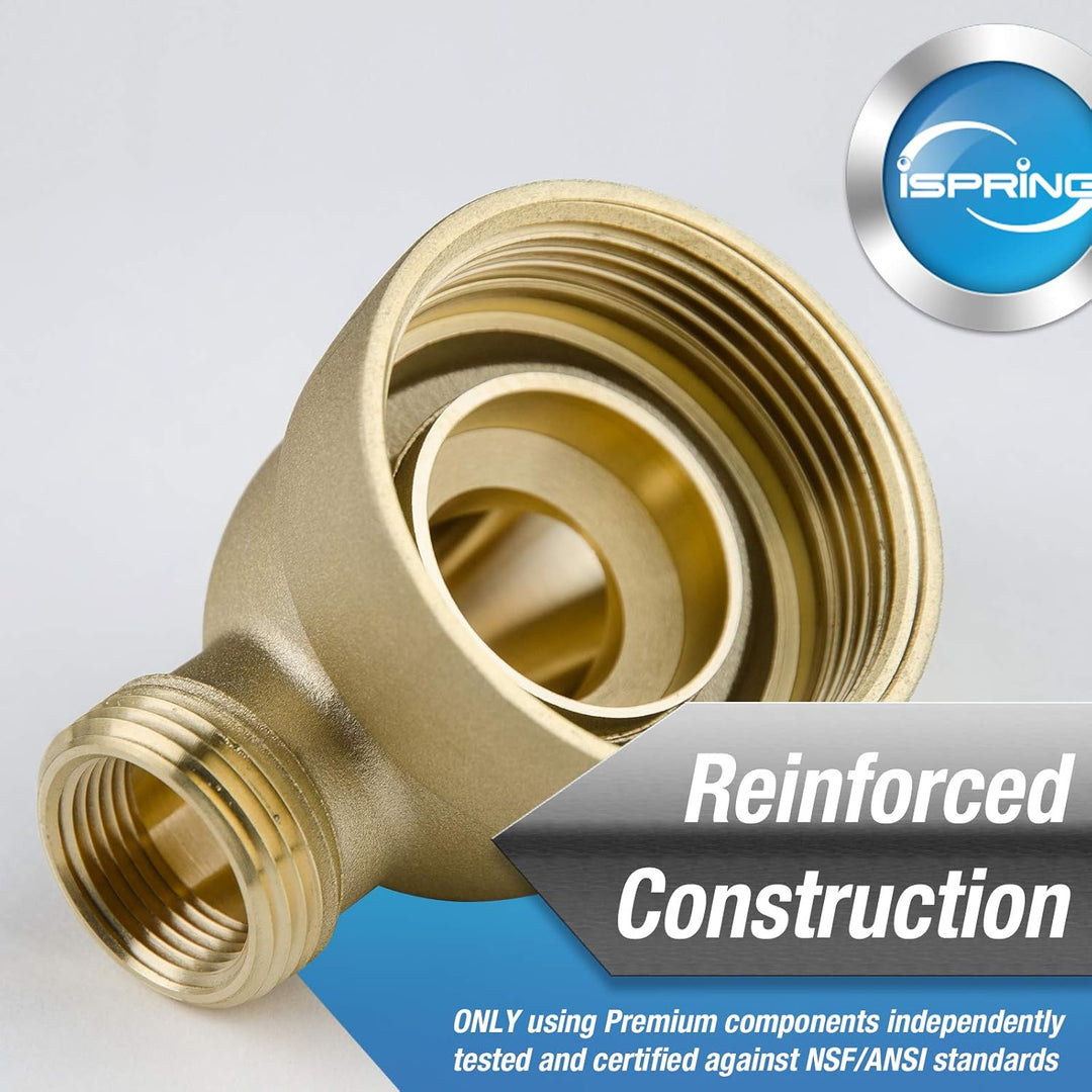 iSpring WSP-50 Wiederverwendbarer Sedimentwasserfilter für das ganze Haus, 50 Mikron mit Push-to-Con
