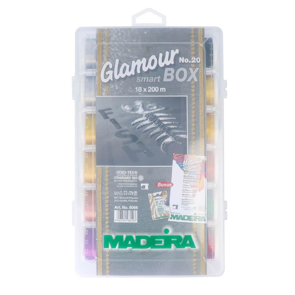MADEIRA Metallisierte Stickgarne Smartbox Glamour 8066 no.20 18 x 200 m