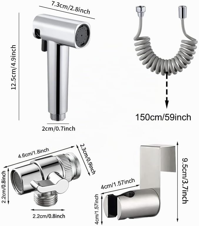 Bidet Handbrause Set, Dual-Jet-Modus, ABS-Sprühkopf mit erhöhtem Druck, Baby-Stoffwindel-Sprühset mi