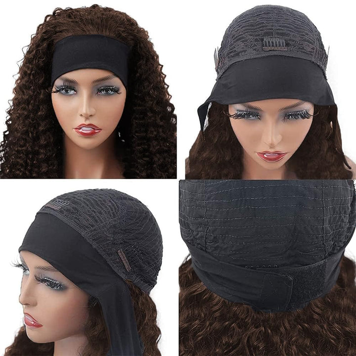 TNICE Headband Wig Menschenhaar Deep Wave 20 Inch Machine Made Ohne Spitze Front Wig Brasilianisch V