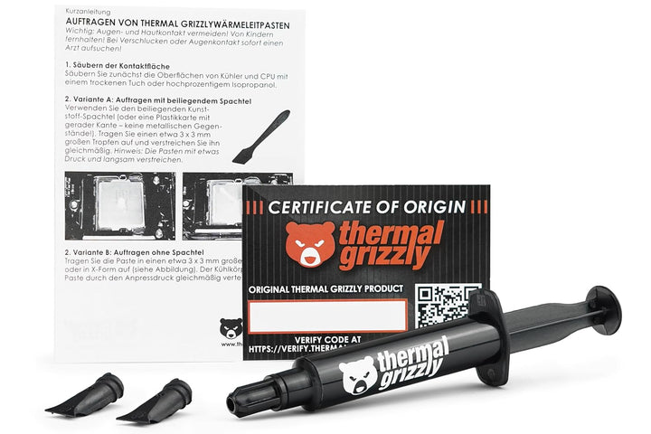 Thermal Grizzly - Hydronaut - 7.8 Gramm/3 ml - Leitfähige Hochleistungs-Wärmeleitpaste - Ideal für L