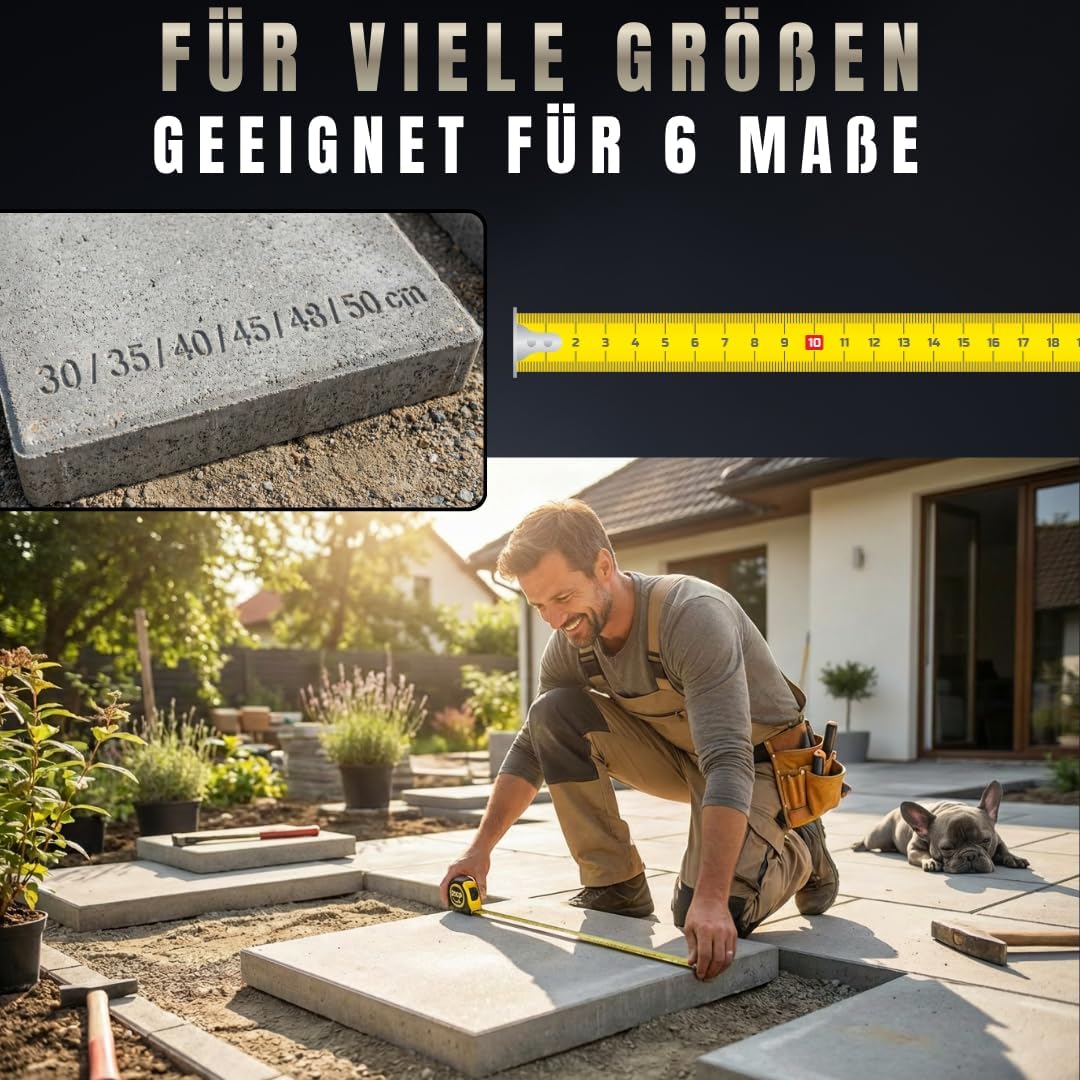 Pangolino Plattenheber - Verstellbarer Terrassenplatten-Träger mit ergonomischem Handgriff - Maximal