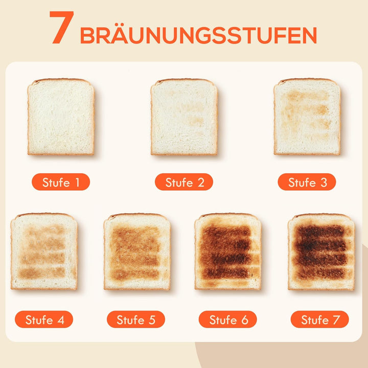 HOMCOM Wasserkocher Toaster Set Edelstahl 1,5L 2200W Wasserkocher automatischer mit Abschaltung 2 Sc