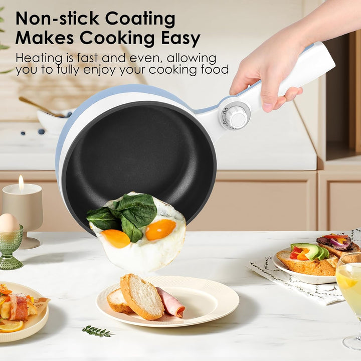 Audecook Elektrische Hot Pot mit Dampfgarer,Elektrische Bratpfanne, Hot Pot Topf 20cm, Antihaft Mini