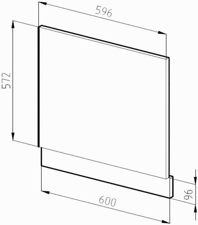 Vicco Frontblende R-Line, Goldkraft Eiche/Anthrazit, 60 cm J-Shape, ohne Arbeitsplatte Goldkraft Eic