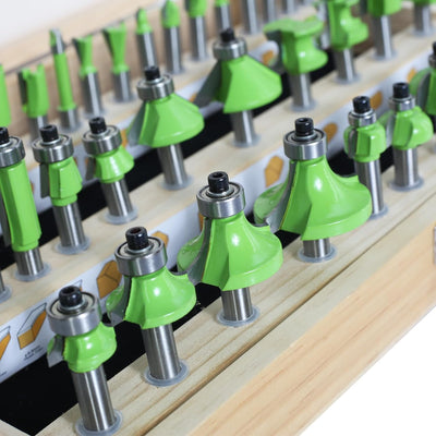 AKYLIN Fräser Set 40-tlg,Fräser Set 8mm Schaft,Fräser für Oberfräse,Holzfräser Wolframkarbid Hartmet