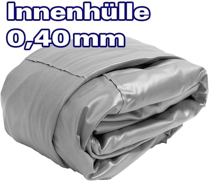 Pool Innenhülle Ersatzfolie - Stärke 0,40 mm - Überlappend - Ohne Biese mit Übermass gefertigt - UV-