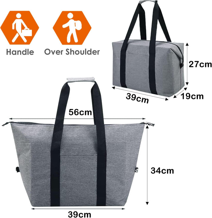 20L Grosse Kühltasche, Picknicktasche, Thermotasche, faltbar, isolierte Lebensmitteltaschen, grosse