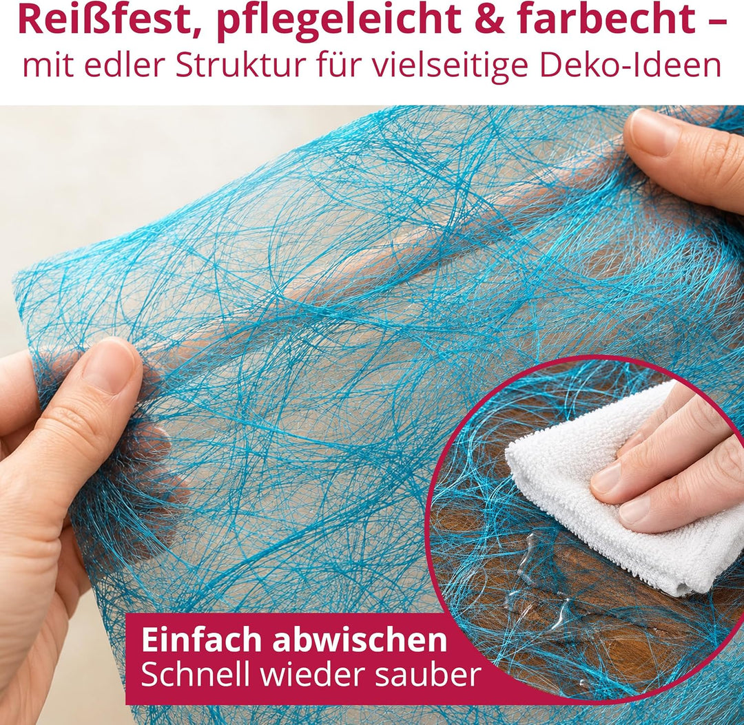 Sizoweb Tischläufer Tischband Dekoration Dekor Breite 30 cm Rollenlänge und Farbe wählbar Petrol Tür