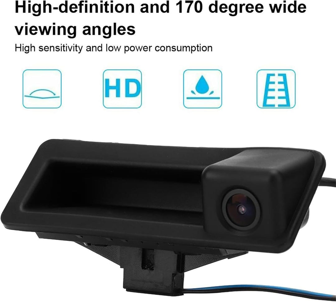 Rückfahrkamera DC12V IP66 Mini Auto-Kofferraum Griff Rückansicht 170 Grad Rückfahrkamera Fit for 3er