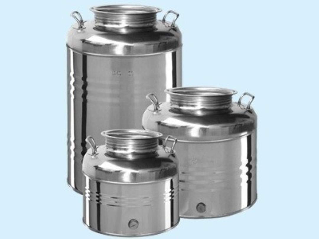 BIN Fasscontainer EDELSTAHL FÜR ÖL "OLIVARI" LT. 15.