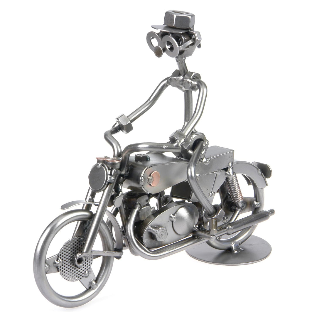 metalman24 Schraubenmännchen Motorrad Motorradfahrer I Handarbeit I Geschenkidee I Metallfigur I Met