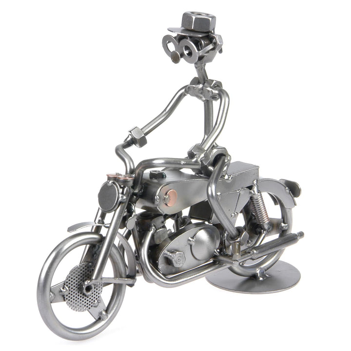 metalman24 Schraubenmännchen Motorrad Motorradfahrer I Handarbeit I Geschenkidee I Metallfigur I Met