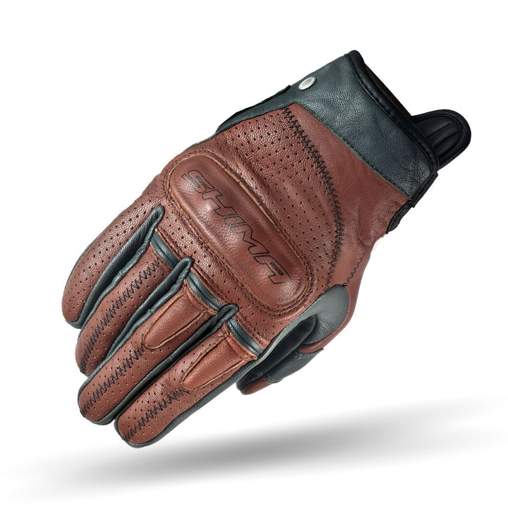 SHIMA Caliber Motorradhandschuhe Damen Herren - Klassische, Vintage, Sommer mit Protektoren XL Braun