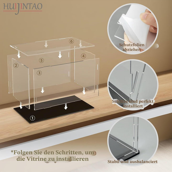 Huijintao Acryl Vitrine/Schaukasten/Display Case/Display Box für Modellauto, Figuren, Sammlerstücke