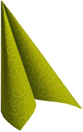 250 Servietten "ROYAL Collection" 1/4-Falz 40 cm x 40 cm olivgrün "Casali" 84883 Papstar Premium sto
