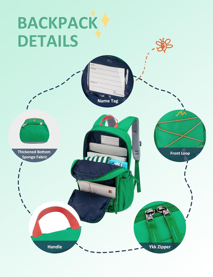 Mountaintop 18L Kinderrucksack Mädchen Jungen für Schule Wandern | Schulrucksack Schultasche mit Bru