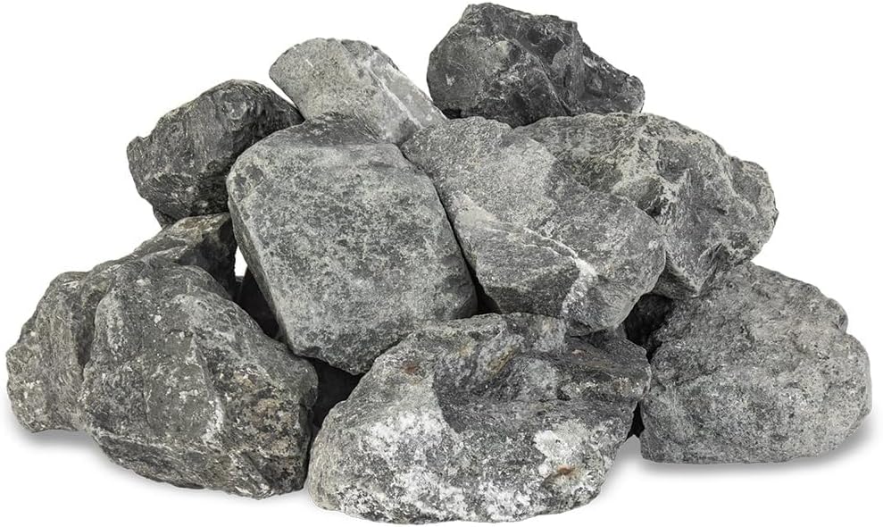 Diabas Saunasteine, 20 kg, 80-120 mm, vorgewaschene Aufgusssteine für Saunaofen, handverlesen, schad