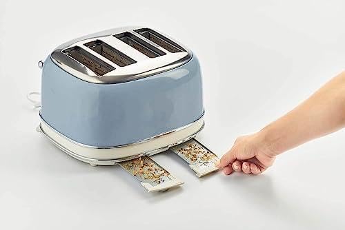 Ariete,156 Toaster im Vintage-Design für 4 Scheiben, 1600 W, 6 Toaststufen, aus lackiertem Edelstahl