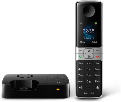 Philips D6351B/38 DECT Telefon Schnurlostelefon mit Anrufbeantworter, D6351B/38