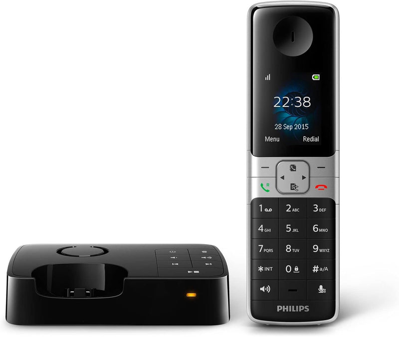 Philips D6351B/38 DECT Telefon Schnurlostelefon mit Anrufbeantworter, D6351B/38