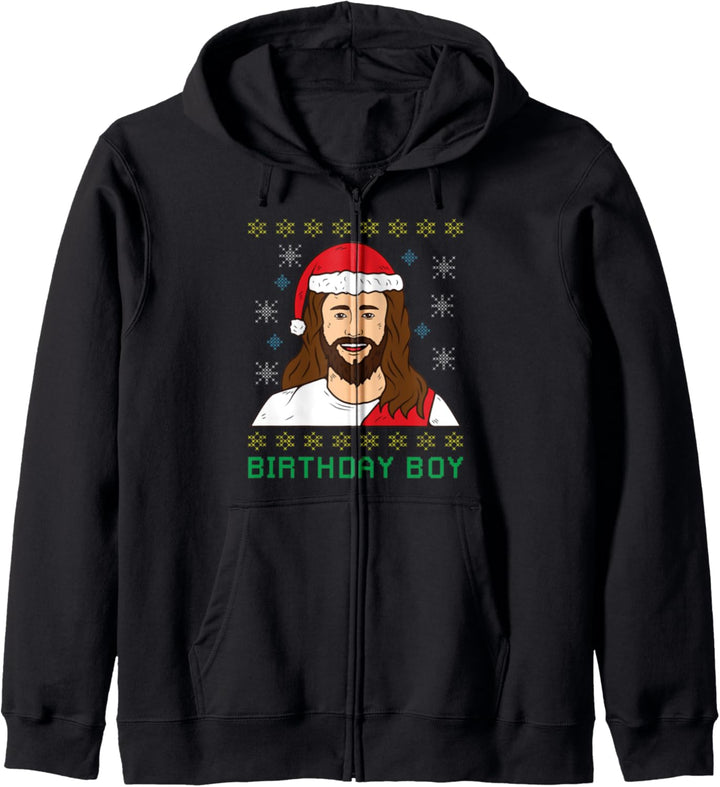 Birthday Boy Jesus Ugly Christmas Kapuzenjacke