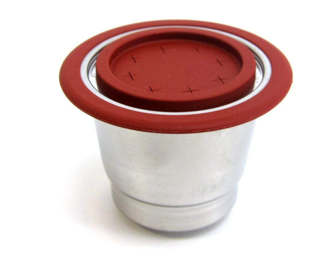 Mister Barista 508887 wiederbefüllbare Kaffeekapsel für alle Nespresso Maschinen, zwei Deckeln