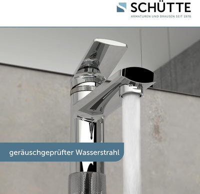 SCHÜTTE 33410 LIVERPOOL Waschtischarmatur in edlem chrom-glänzend Design, Wasserhahn für Ihr Bad mit