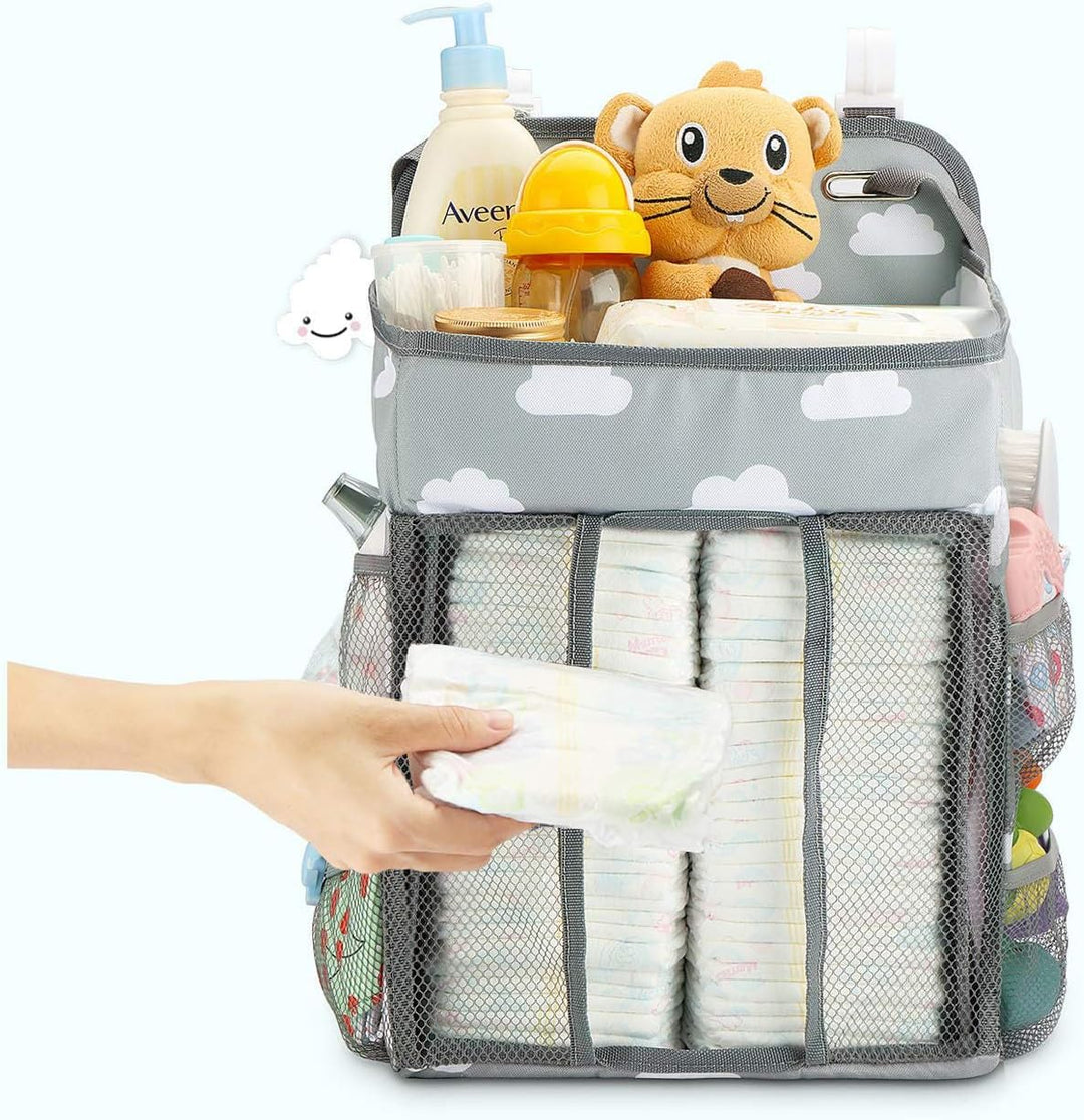 Hanging Windel Organizer, Baby Windel Caddy Organizer mit mehreren Taschen Windel-Aufbewahrungsorgan