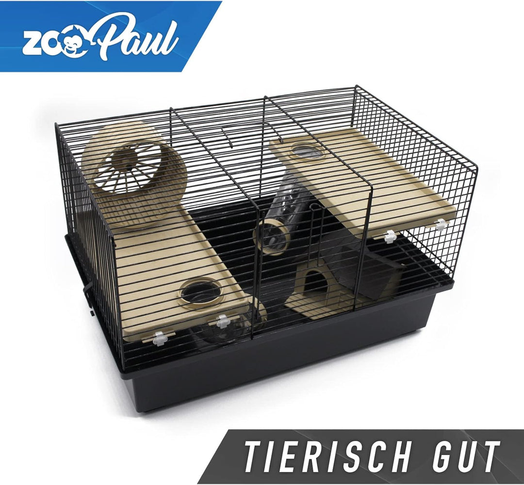 Interzoo Hamsterkäfig, Käfig, Matt mit super Ausstattung in beige