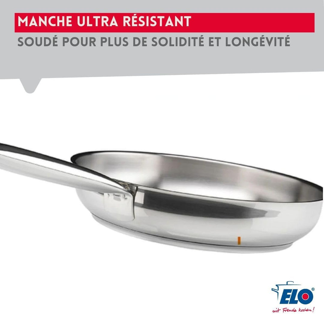 ELO 9882350 Kochgeschirr-Set, 4-teilig, 2 Bratpfannen 28 und 32 cm und 2 Kochtöpfe 14 und 16 cm Elo