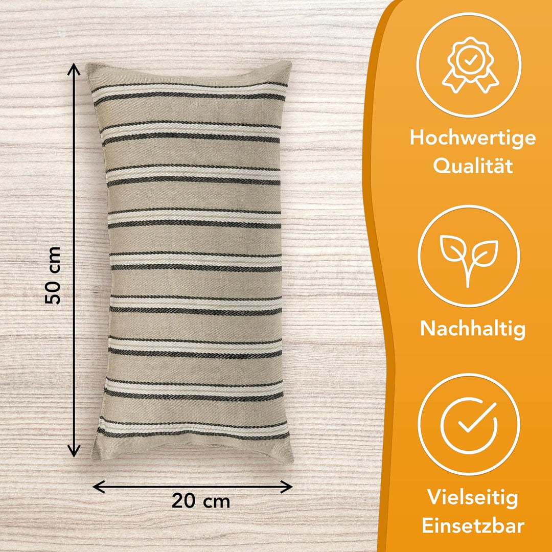 sositex | 1 Premium Saunakissen Lieblingskissen Reisekissen | Design: Moika | Masse: 50 x 25 cm, Lei