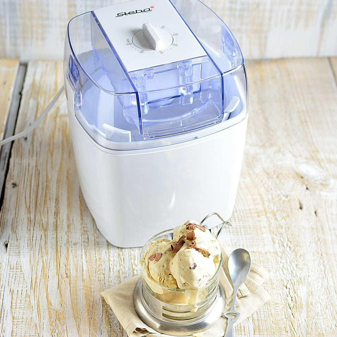 Steba Eismaschine, Isolierbehälter mit 1,5 l Volumen für bis zu 20 Kugeln Eis, 30 Minuten Timer, Ink