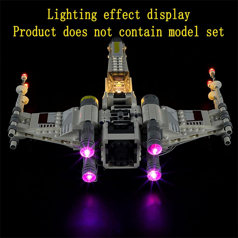 GEAMENT LED Licht-Set Kompatibel mit Lego Luke Skywalkers X-Wing Fighter - Beleuchtungsset für Star