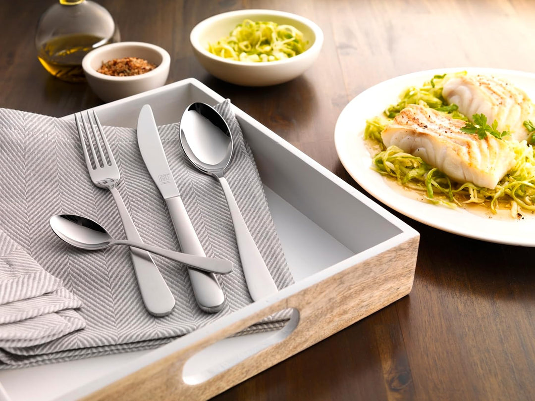 ZWILLING Greenwich Besteck Set, 68-teilig, Für 12 Personen, 18/10 Edelstahl/Hochwertiger Klingenstah