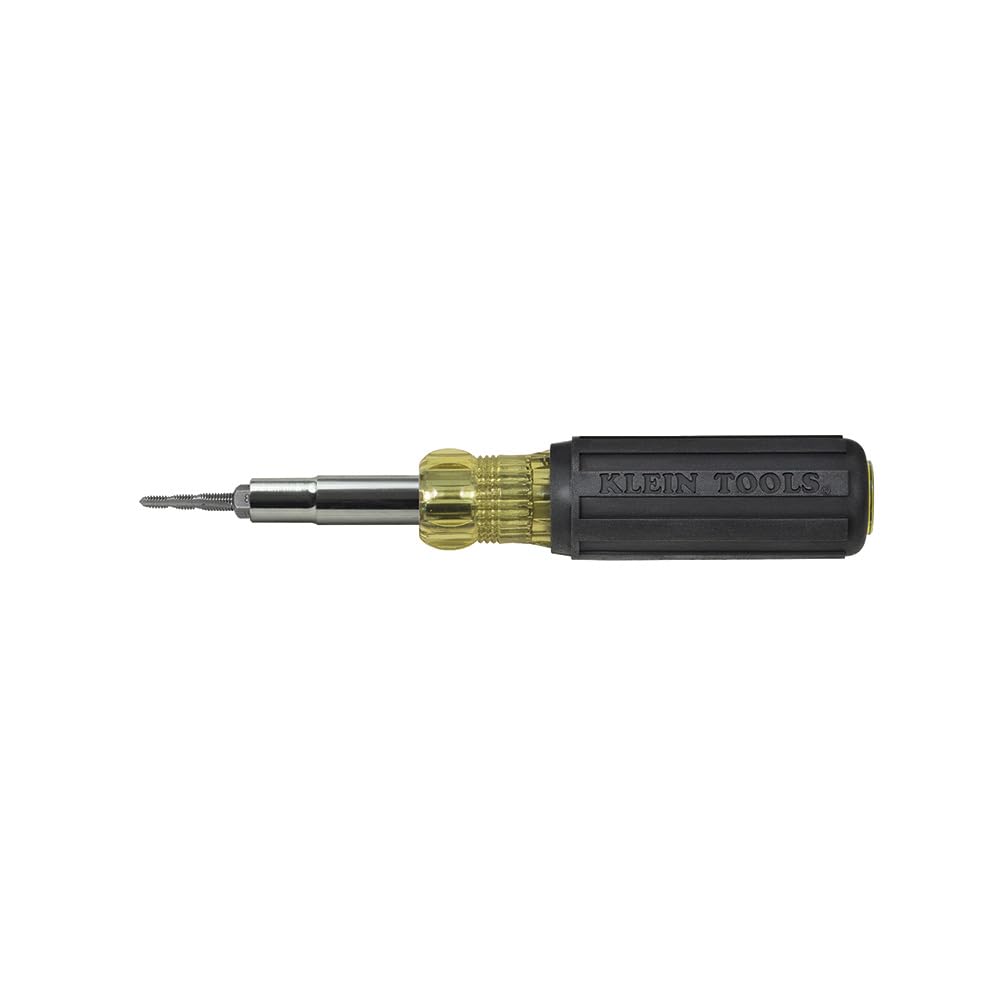 Klein Tools 32517 Multi-Bit-Schraubendreher/Gewindebohrer mit 6 gängigen Gewindebohrergrössen, 4 Sch