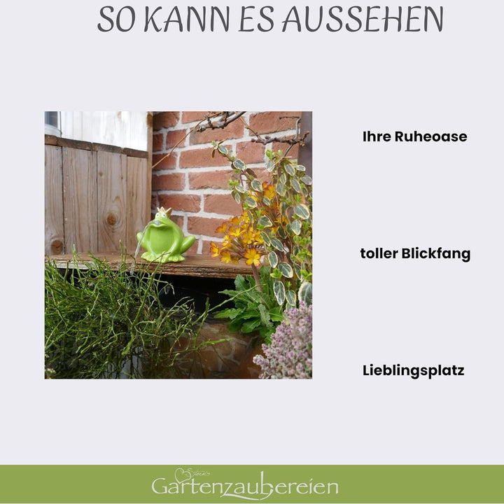 Wasserspeier Frosch grün mit Pumpe