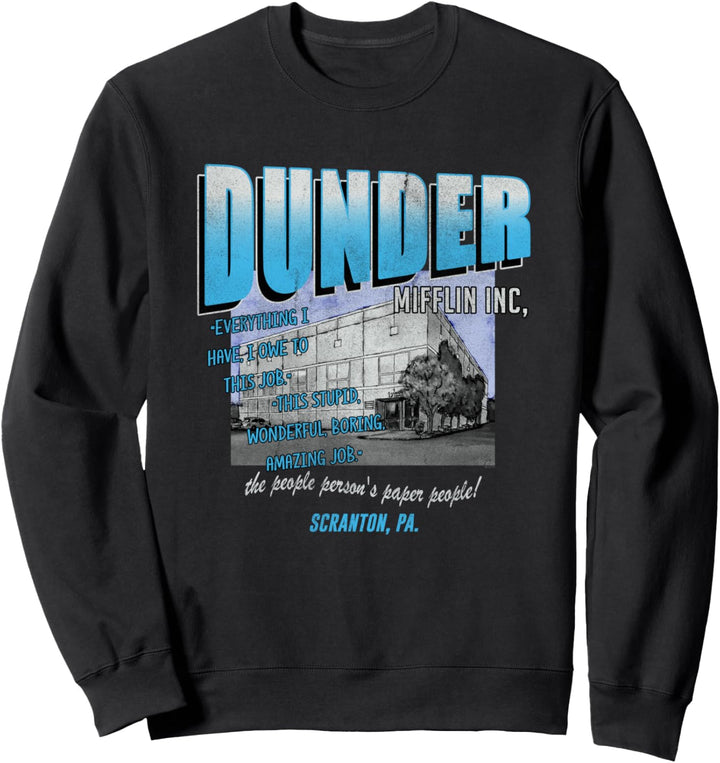 The Office Multi-Schriftart Dunder Mifflin Anzeige Sweatshirt