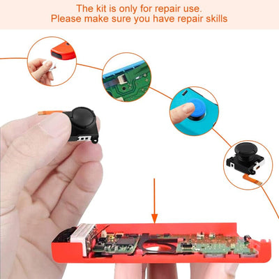 GeeekPi Original Guli Hall Joystick for JoyCon Replacement,No Drifting,Electromagnetic Stick,50% Pow