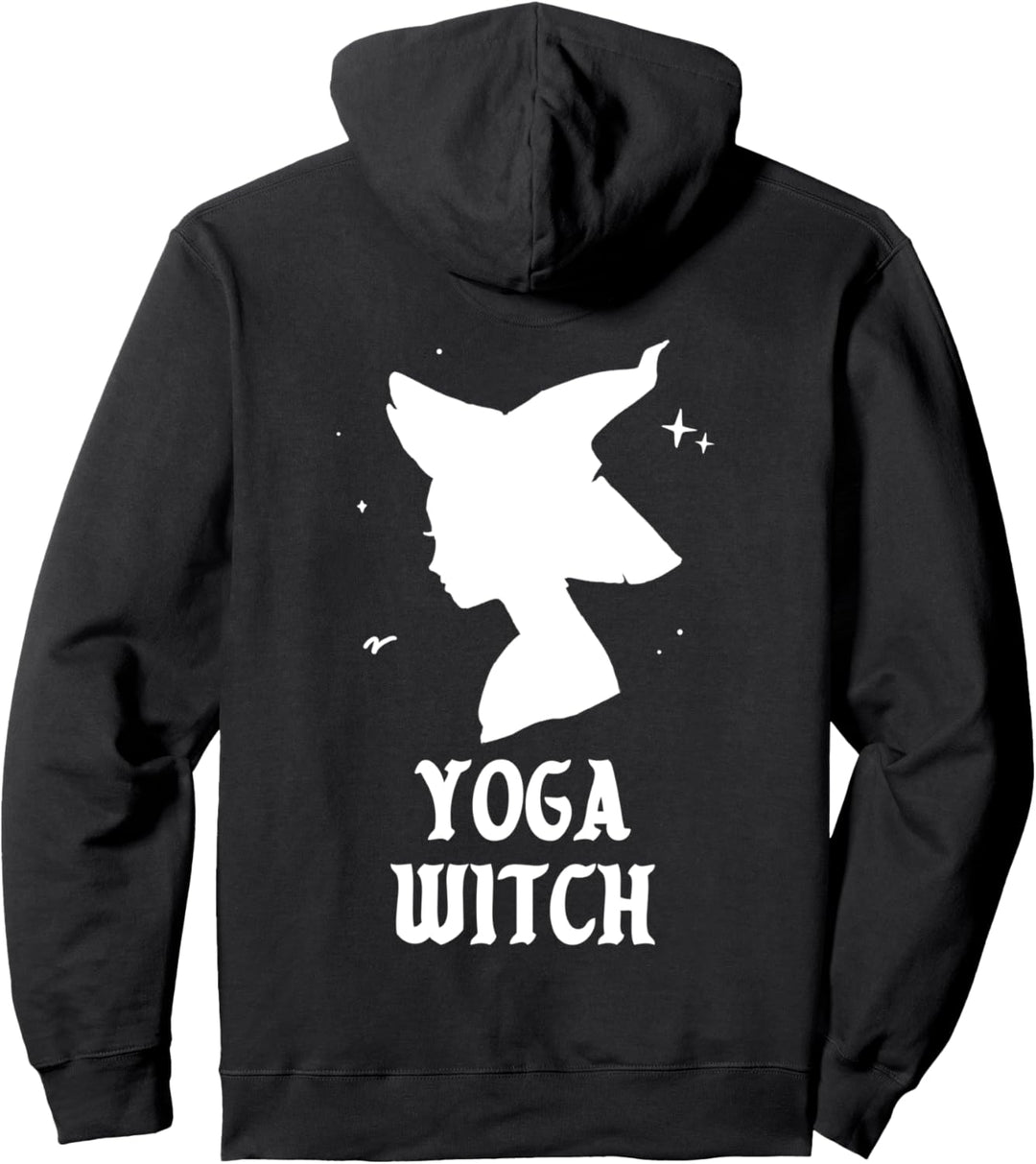 Yoga-Hexe Funny Ausbilder Spooky Gotik Halloween Kostüm Pullover Hoodie