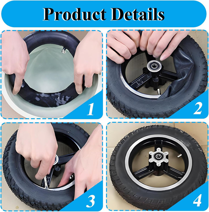 E Scooter Reifen 8 1/2 x2, Anti-Rutsch 8,5 Zoll Reifen E Scooter, Offroad Reifen mit 2 Reifen und 2