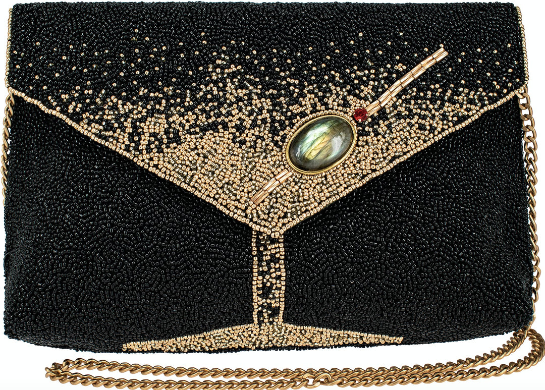 Mary Frances Damen Olive You Crossbody Clutch Handtasche, Mehrfarbig/Meereswellen (Ocean Tides)