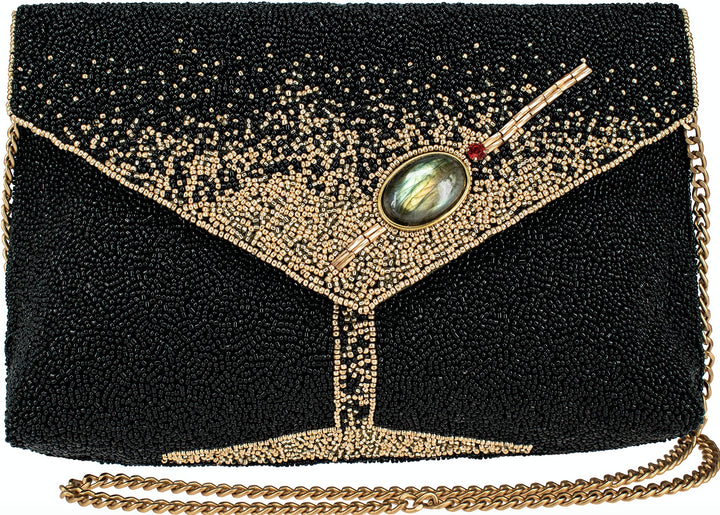 Mary Frances Damen Olive You Crossbody Clutch Handtasche, Mehrfarbig/Meereswellen (Ocean Tides)