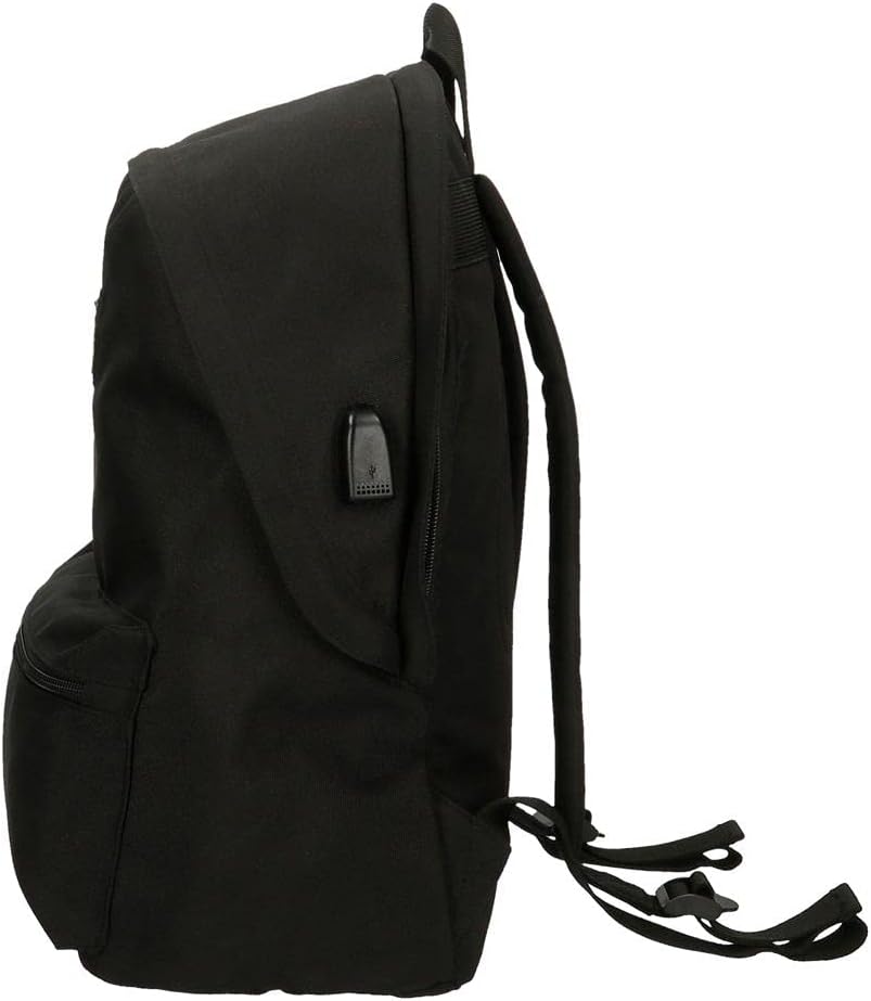 Pepe Jeans Unisex, Kinder Aris Rucksack und Federmäppchen (1er Pack) 30cm x 44cm x 20cm Schwarz, 30c