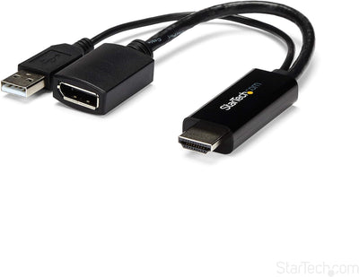 StarTech.com HDMI auf DisplayPort Adapter - HDMI auf DisplayPort Konverter mit USB Power - 4K HDMI z