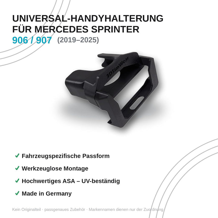 Universal-Handyhalterung für Mercedes Sprinter 906/907 (2019–2024) | ASA-Kunststoff Made in Germany