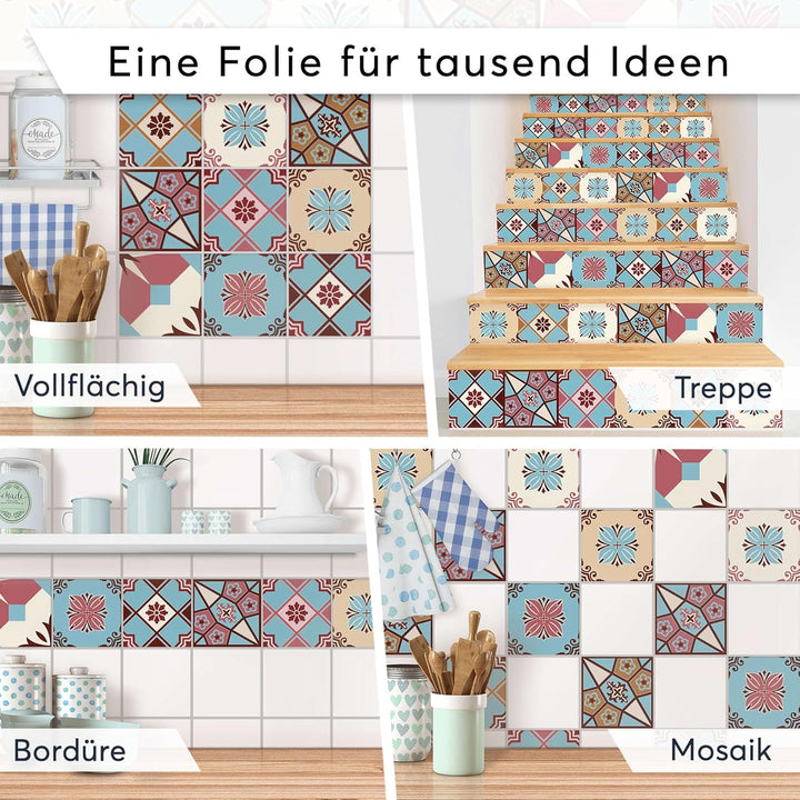 CREATISTO Klebefliesen Stickerfliesen Fliesenfolie - Hochwertige Sticker Aufkleber für Wandfliesen I