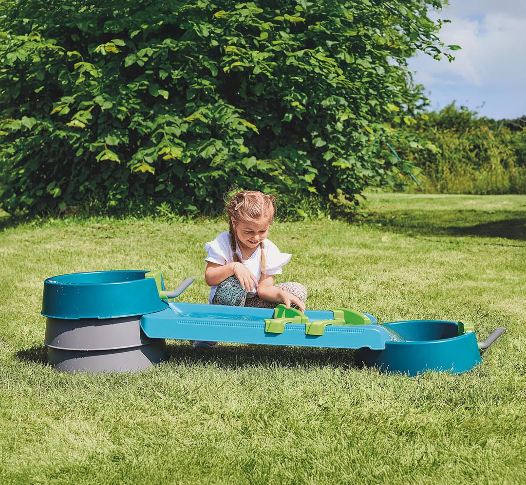 AquaPlay Mudway Run - kombinierte Wasser- und Sandspielbahn, 1,5m Wasserbahn mit Schleusen, Becken u
