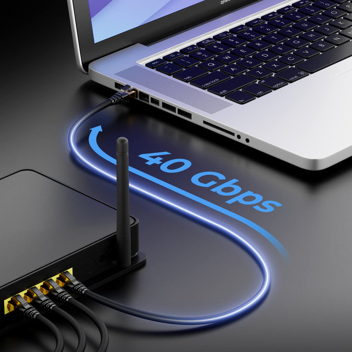 deleyCON 10x 1m CAT8.1 Patchkabel Netzwerkkabel Datenkabel S/FTP PIMF 2000 MHz 40 Gbit RJ45 LAN DSL