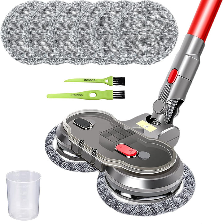 Italdos Wischaufsatz kompatibel für Dyson V7 V8 V10 V11 V15 Bürste Elektrischer Bodenwischer mit 3 W